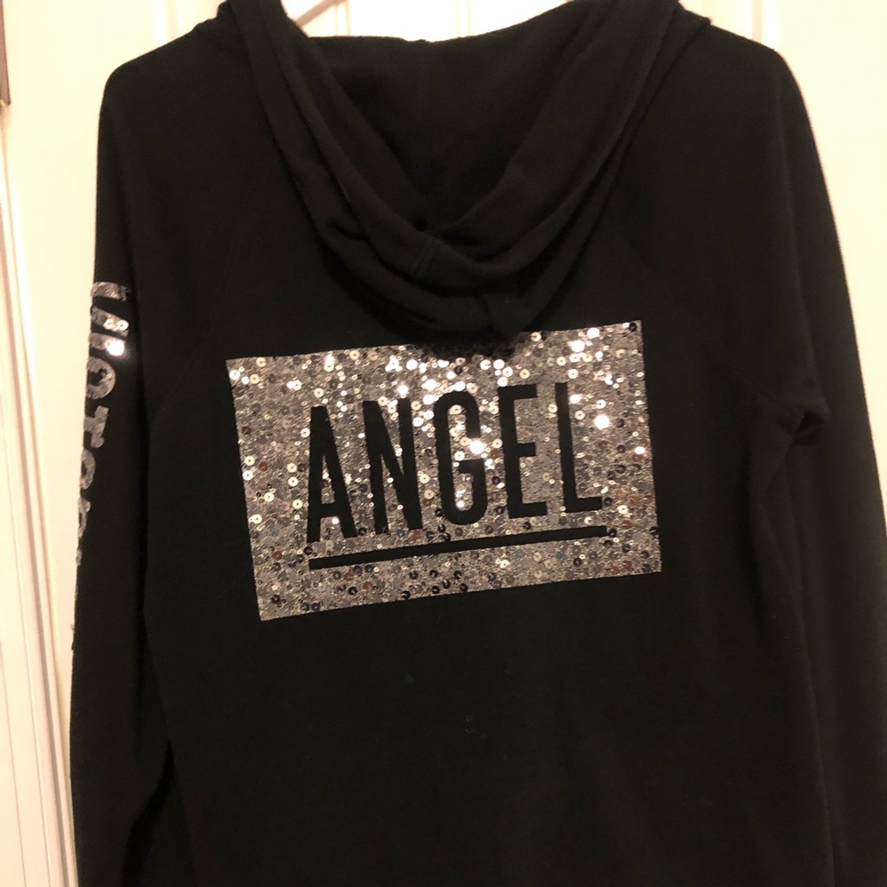 Victoria secret black zip up hoodie